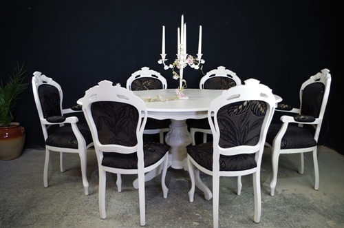 Picture of French Style Dining Table with 6 Louis Chairs