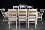 Picture of 6ft Carved Country Pine Farmhouse Table + 8 Chairs.