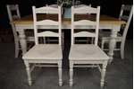 Picture of 6ft Carved Country Pine Farmhouse Table + 8 Chairs.