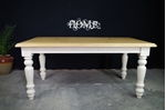 Picture of 6ft Carved Country Pine Farmhouse Table + 8 Chairs.