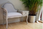 Picture of Vintage Occasional Seat With Side Table and Drawer
