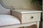 Picture of Vintage Occasional Seat With Side Table and Drawer
