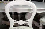 Picture of Large French Style Double Pedestal Dining Table + 8 Antique Balloon Back Chairs