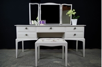 Picture of Stag Dressing Table with Stool in Slipper Satin