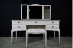 Picture of Stag Dressing Table with Stool in Slipper Satin