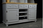 Picture of Large Country Pine Dresser with Wine Racks