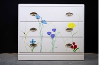 Picture of 3 Drawer Utility Chest - Original Flower Art 