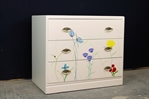 Picture of 3 Drawer Utility Chest - Original Flower Art 