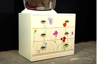 Picture of 3 Drawer Utility Dressing Table - Original Flower Art 