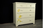Picture of Antique Edwardian 5 Drawer Chest with Flower Art
