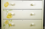 Picture of Antique Edwardian 5 Drawer Chest with Flower Art