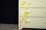 Picture of Antique Edwardian 5 Drawer Chest with Flower Art