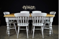 Picture of 5ft 6in Pine Farmhouse Table + 6 New Spindleback Chairs