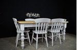 Picture of 5ft 6in Pine Farmhouse Table + 6 New Spindleback Chairs