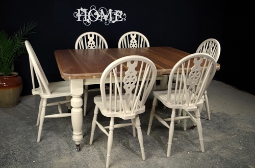 Picture of Victorian Extending Wind Out Table and 6 Wheelback Chairs