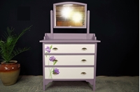 Picture of Art Deco 1920s Dressing Table with Original Flower Art