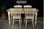 Picture of Pine Farmhouse table and 4 Beech Slatback chairs