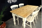 Picture of Pine Farmhouse table and 4 Beech Slatback chairs