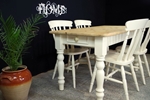 Picture of Pine Farmhouse table and 4 Beech Slatback chairs
