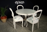 Picture of French Style Extending Dining Table and 6 Laura Ashley Upholstered Chairs