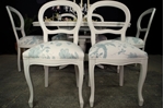 Picture of French Style Extending Dining Table and 6 Laura Ashley Upholstered Chairs