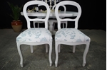 Picture of French Style Extending Dining Table and 6 Laura Ashley Upholstered Chairs