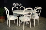 Picture of French Style Extending Dining Table and 6 Laura Ashley Upholstered Chairs