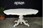 Picture of French Style Dining Table with 6 Laura Ashley Upholstered Chairs