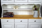 Picture of Country Pine Dresser with Curved Display Doors in Titania