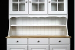 Picture of Country Pine Dresser with Curved Display Doors in Titania