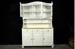 Picture of Country Pine Dresser with Curved Display Doors in Titania
