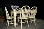 Picture of Painted Top Farmhouse Table + 6 Bow Back Chairs.