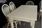 Picture of Painted Top Farmhouse Table + 6 Bow Back Chairs.