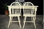 Picture of Painted Top Farmhouse Table + 6 Bow Back Chairs.