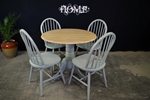 Picture of New Latiano Round Pedestal Drop Leaf Table + 4 Windsor Chairs
