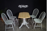 Picture of New Latiano Round Pedestal Drop Leaf Table + 4 Windsor Chairs