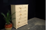 Picture of Tall Pine Vintage 7 Drawer Chest Kaleidoscope Of Butterflies