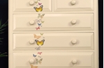 Picture of Tall Pine Vintage 7 Drawer Chest Kaleidoscope Of Butterflies