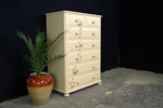 Picture of Tall Pine Vintage 7 Drawer Chest Kaleidoscope Of Butterflies