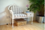 Picture of Vintage French Style Occasional Seat With Side Table and Drawer