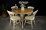 Picture of Oval pine pedestal table + 6 new beech farmhouse chairs