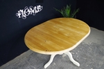 Picture of Oval pine pedestal table + 6 new beech farmhouse chairs