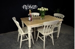 Picture of Farmhouse Table with Corkscrew legs + 4 new beech farmhouse chairs