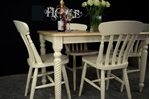 Picture of Farmhouse Table with Corkscrew legs + 4 new beech farmhouse chairs
