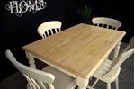 Picture of Farmhouse Table with Corkscrew legs + 4 new beech farmhouse chairs