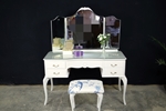 Picture of Vintage French Style Dressing Table with Stool