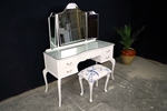 Picture of Vintage French Style Dressing Table with Stool