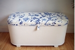 Picture of Vintage Lloyd Loom Ottoman - Royal Blue Summer Palace