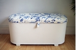 Picture of Vintage Lloyd Loom Ottoman - Royal Blue Summer Palace