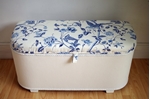 Picture of Vintage Lloyd Loom Ottoman - Royal Blue Summer Palace